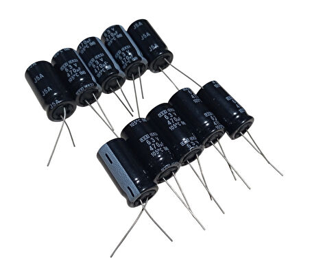 10 Adet 470uF 63V Elektrolitik Kondansatör 13x25mm
