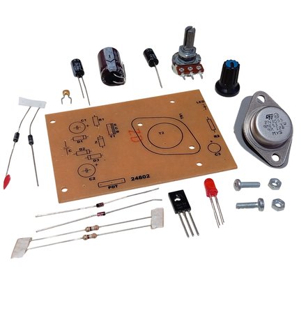 2N3055 ile DC 0-12V 1A Ayarlı Güç Kaynağı Kendin Yap Hobi Devresi DIY Lehimleme Kiti - Demonte(Montesiz)