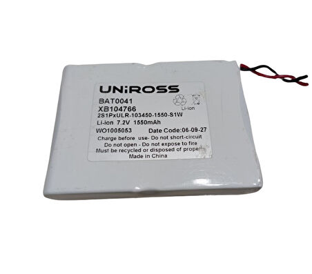 Uniross Bat0041 XB104766 Li-ion 7.2V 1550mAh BMS Devreli Batarya Şarjlı Pil