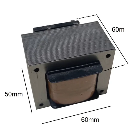 Açık Tip Sarım Trafo 220V AC Giriş 2x12V 12V-0-12V 25W 2A AC Çıkış Transformatör 60x60x50mm