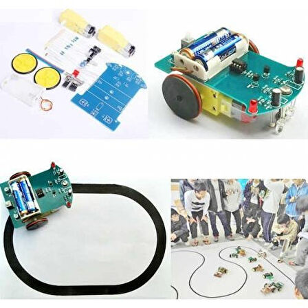 Çizgi İzleyen Çizgi Takip Eden Robot - Monteli Montajlı