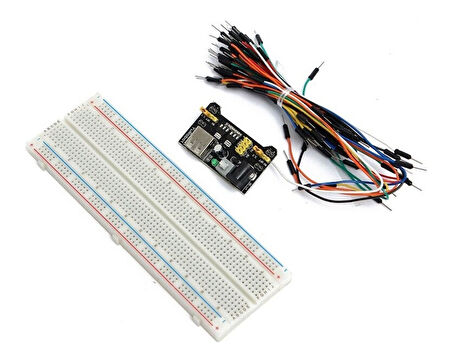 MB-102 Breadboard, 65'li Erkek Erkek Jumper Kablo, Breadboard Güç Kartı