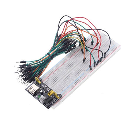 MB-102 Breadboard, 65'li Erkek Erkek Jumper Kablo, Breadboard Güç Kartı