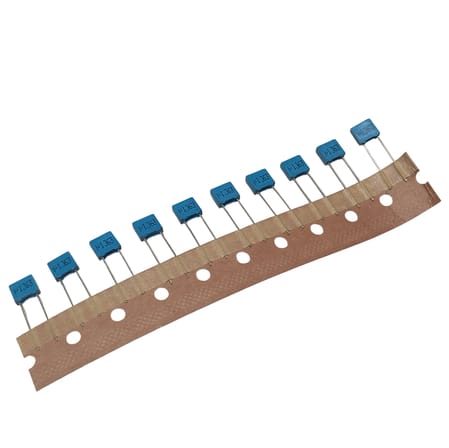 10 Adet 100nF 0.1uF 63V u1J63 5mm Mavi Kutupsuz Polyester Kondansatör 2x6x7mm