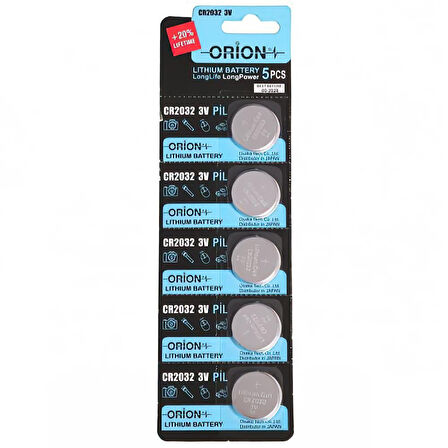Orion CR2032 3V Lityum Pil 5'li Paket - 20 Adet