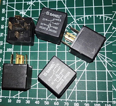 Sanel 24V Röle 5 Uçlu 20A Çift Platin SRD2451B 24V/20A - 5 Adet