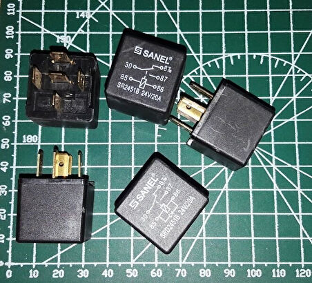 Sanel 24V Röle 5 Uçlu 20A Çift Platin SRD2451B 24V/20A - 5 Adet