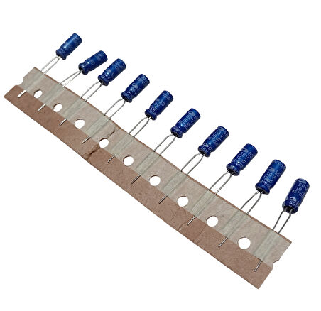 10 Adet 10uF 50V Elektrolitik Kondansatör 5x11mm