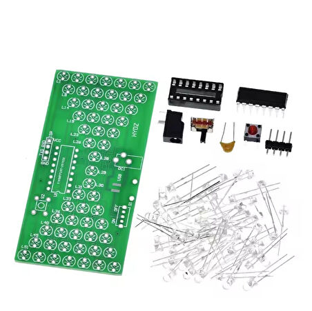 5V Led Elektronik Kum Saati Hobi Devresi DIY Lehimleme Kiti - Demonte(Montesiz)