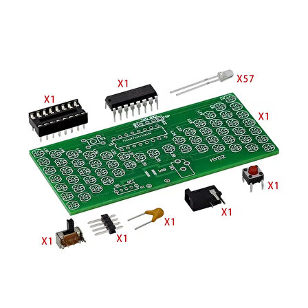 5V Led Elektronik Kum Saati Hobi Devresi DIY Lehimleme Kiti - Demonte(Montesiz)