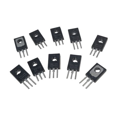 10 Adet BD139 Transistör Kısa Bacak 7mm 1.5A 80V NPN BJT TO126 Kılıf