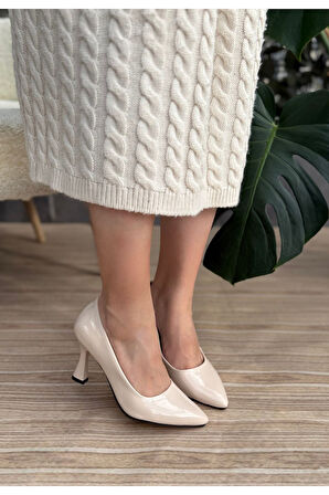 Ulba Bej Rugan Stiletto Ayakkabı