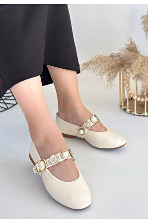 Atnis Bej Cilt Babet Ayakkabı