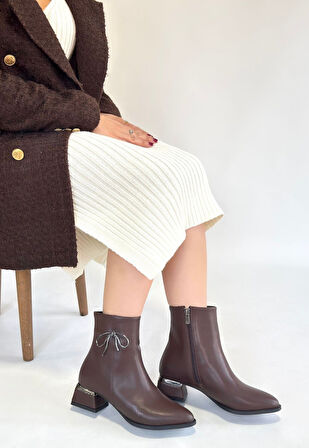 Harly Kahverengi Cilt Topuklu Bot