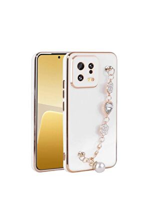 Xiaomi Mi 13 ile Uyumlu Kılıf El Tutamaçlı Kamera Korumalı Kadın Telefon Kılıfı Kapak