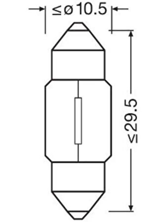 AMPUL 12V 10W SOFIT KISA