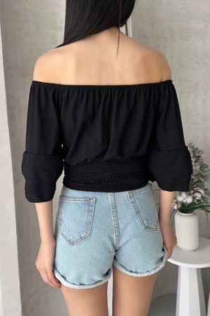Madonna Yaka Gipeli Bluz - SİYAH - XL