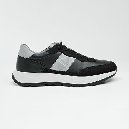 Bağcıklı Hakiki Deri Erkek Sneaker