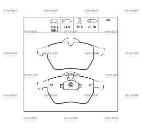 FREN BALATA VECTRA B 1995-2003 / CALIBRA A 1995-2003 ÖN 1605036
