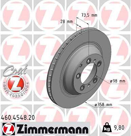 FREN DİSK ARKA PORSCHE TAYCAN 2019  358 MM - 28 MM 9Y0615601B