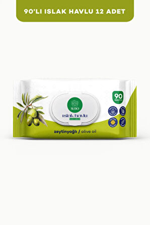 SUBO ISLAK HAVLU 90 'LI ZEYTİNYAĞLI 24X90