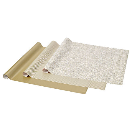 Hediye paketi kağıdı, altın rengi, 3x0.7 m/2.10 m²