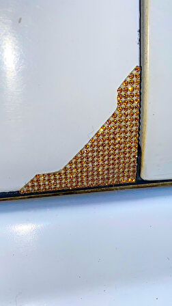 Kristal Taşlı Araba Kapı Köşe Koruyucu 2'li Altın