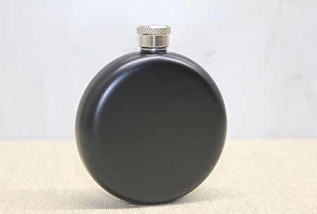 Yuvarlak Tekli Matara 5 Oz Siyah 