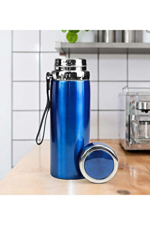 800 ml Parlak Mavi Termos