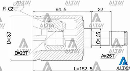 AKS KAFASI İÇ ELANTRA 1996-2007 / SONATA 1992-1998 / 2510351023 49500 17200