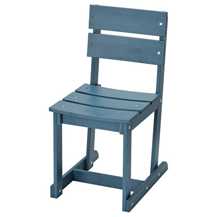 Ahşap sandalye, mavi