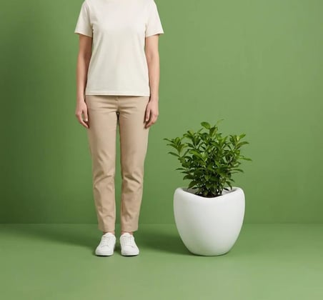 Omnipazar SO-LALE02 Lale Saksı Dekoratif Modern Plastik İç Kovalı 25 LT NO:2 