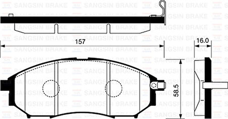 FREN BALATASI ÖN RENAULT KOLEOS 2008 NISSAN NAVARA 2.5L YD25DDTI D40 4X2 4X4 10- / PATHFINDER 2.5L YD25DDTI DCI R51 17MM 410603072R 41060CC090 D1060EJ20A