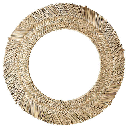 Yuvarlak ayna, saz el yapımı, 63 cm