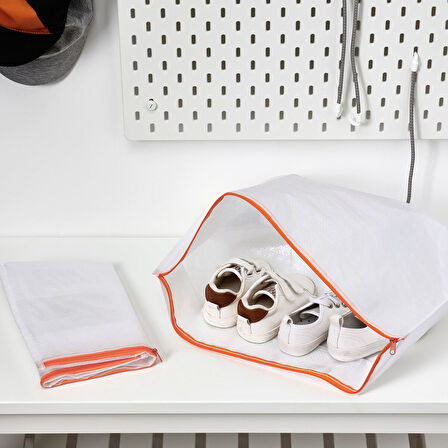 Ayakkabı kutusu, beyaz-turuncu, 48x22 cm