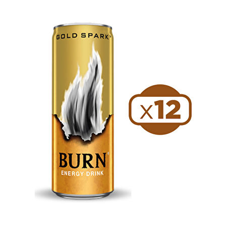 Burn Gold Spark Enerji İçeceği 250 Ml x 12 Adet