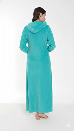 Cicikom 104030 Kadın Kapşonlu Havlu Elbise - MİNT - 3XL