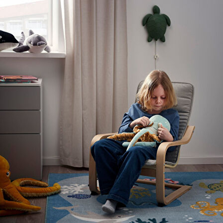 Gece lambalı yumuşak oyuncak, turkuaz, LED'li