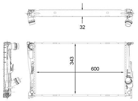 MOTOR SU RADYATORU BMW N54 N55 N20 E82 E84 E88 E89 E90 E92 E93 PREMIUM LINE 17117547059