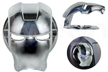IRON MAN START STOP KORUYUCU KAPAK GÜMÜŞ METAL KROM AKSESUAR