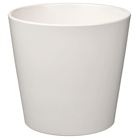 Toprak saksı, beyaz, 19 cm, iç mekan