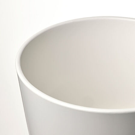 Toprak saksı, beyaz, 19 cm, iç mekan