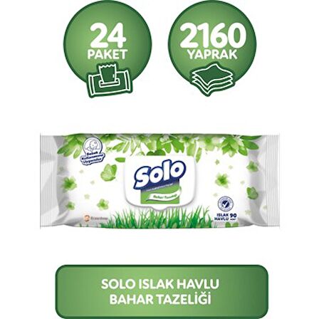 Solo Islak Havlu 90Lı Bahar* 24 Adet