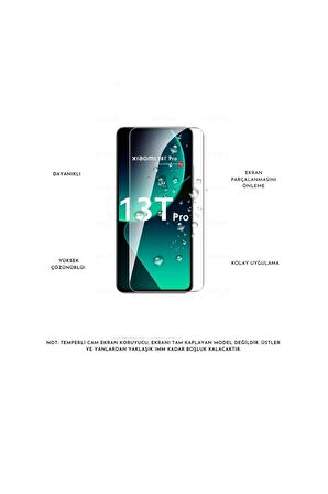 Xiaomi Mi 13T Pro Uyumlu Pastel Renk Telefon Kılıfı Temperli Cam Ekran ve Kamera Koruyucu