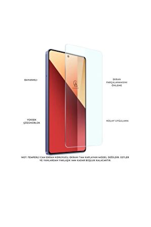 Xiaomi Redmi Note 13 Pro 4G Uyumlu Pastel Renk Telefon Kılıfı Temperli Cam Ekran ve Kamera Koruyucu