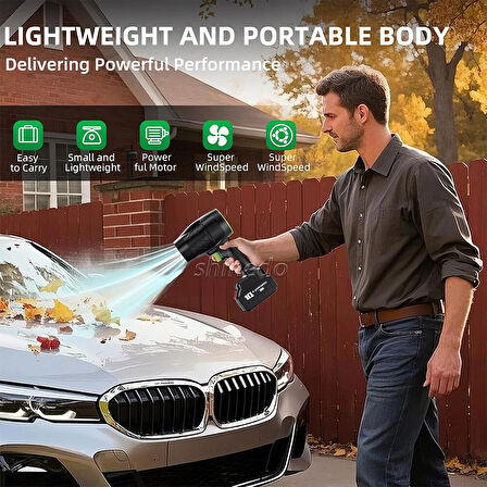 Yeni Turbo şarjlı Çok güçlü Üfleme makinası Hava üfleyici Kar temizleme mangal araba yıkama