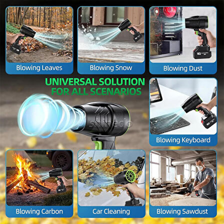 Yeni Turbo şarjlı Çok güçlü Üfleme makinası Hava üfleyici Kar temizleme mangal araba yıkama