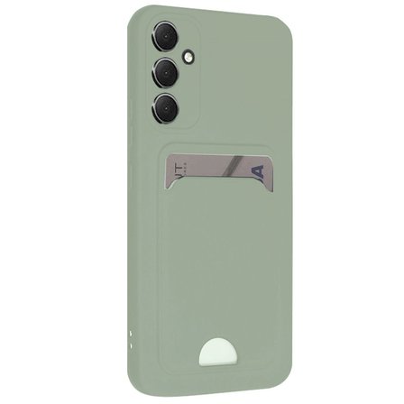 Samsung Galaxy A16 5g Kılıf Kelvin Kartvizitli Silikon - Açık Yeşili