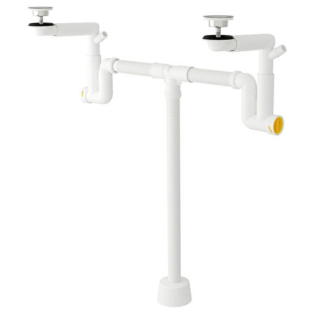 Çift gözlü lavabo sifonu
