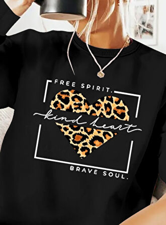 Kadın Uzun Kollu Bisiklet Yaka Desenli Viskon Iki Iplik Bluz